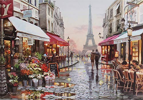 Vicloon Puzzles para Adultos, Puzzle 1000 Piezas, Puzzle París, Obra de Arte de Juego de Adulto Rompecabezas para Navidad, Rompecabezas de Piso Juego de Rompecabezas y Juego Familiar (Torre Eiffel)