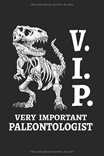 VIP paleontólogo muy importante Cuaderno: dinosaurio Cuaderno de notas A5 cuaderno punteado Organizador Bloc de notas joven Bloque de escritura Regalo paleontólogo cuadernillo a cuadros