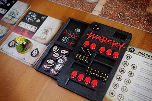 Warcry panel de juego para dados de Warcry de 16mm o dados pequeños de 12mm. Organizador de dados y tokens HECHO EN ESPAÑA