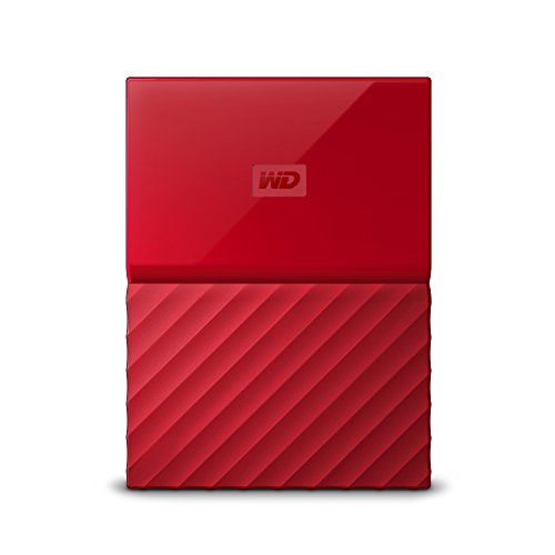 Western Digital My Passport - Disco Duro portátil y Software de Copia de Seguridad automática para PC, Xbox One y Playstation 4, Acabado estandar, Rojo