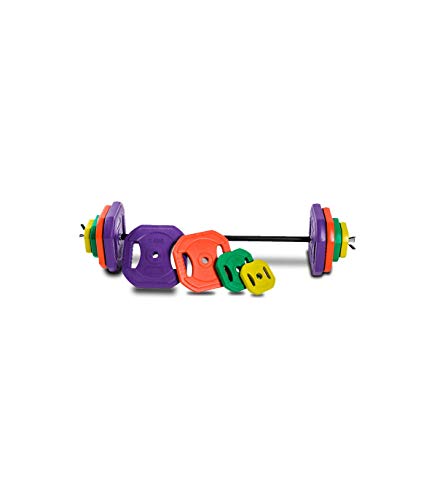 Wonduu Juego De Body Pump | Set Pesas con Barra Y Discos De Colores De 20 A 50 Kg. | Peso 50 KG.