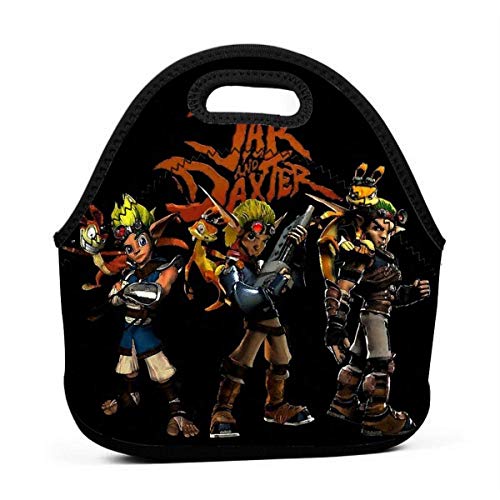 XCNGG Jak And Daxter Hombres Mujeres Niños Bolsa de almuerzo aislada Tote Fiambrera reutilizable para el trabajo Picnic Escuela