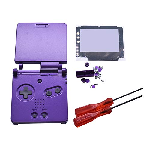 Xingsiyue Reemplazo Lleno Housing Cáscara Cubrir Caso Piezas de Reparación Set w/Lente&Destornillador para Nintendo Gameboy Advance SP GBA SP Consola