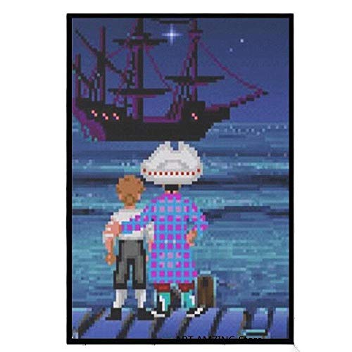 XIXISA Guybrush & amp; Stan (Monkey Island) Impresiones en Lienzo Pintura sobre Lienzo Carteles Impresiones Cuadros decoración del hogar Dormitorio 40x60cm sin Marco