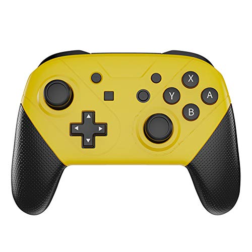 Yangyang Mando Switch,Wireless Bluetooth Pro Controller Controlador Inalámbrico Apoya Vibración Turbo y Giroscopio Recargable para Switch/Switch Lite/PC,Amarillo