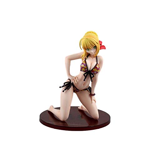 ymdmds High 18cm Destiny Night Nero SEBA Rodillera Posición Traje de baño Bikini Bikini Boxed Sculpture Regalo Modelo Ilustraciones Anime