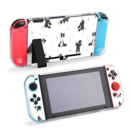 Yoga Dogs Poses and Ejercicios Border Collie Funda para Nintendo Switch Funda Protectora de Goma con Agarre Mejorado