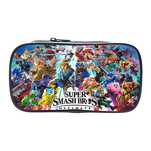 YUNMEI artículos hogar Mario Game Nuevo Super Mario Smash Bros Pen Bolsa Niño Lápiz Caso De Maquillaje De Moda Cosmética Bolsa De Maquillaje Multifunción Vivid Dibujos Animados Anime Papelería Bolsa