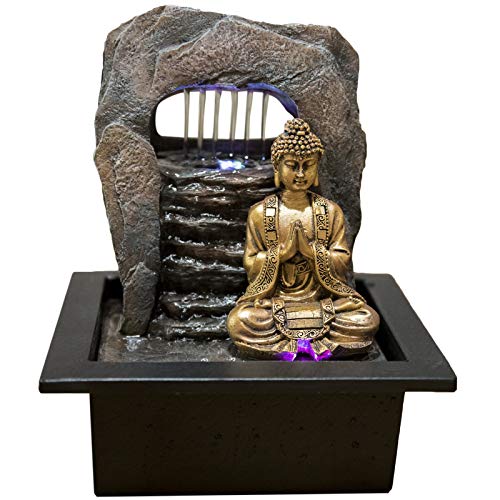 Zen'Light Fuente Zen Dao Resina, Bronce, 21 x 17 x 25 cm