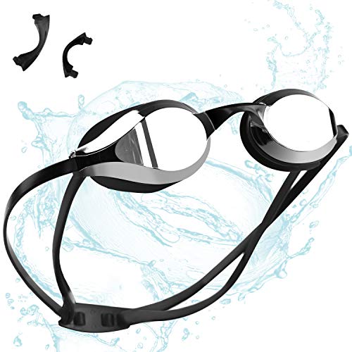 ZetHot Gafas de natación, sin Fugas, Anti-Niebla, Protección UV, para Adultos, Hombres Mujeres Jóvenes Niños Niñas. (Negro)