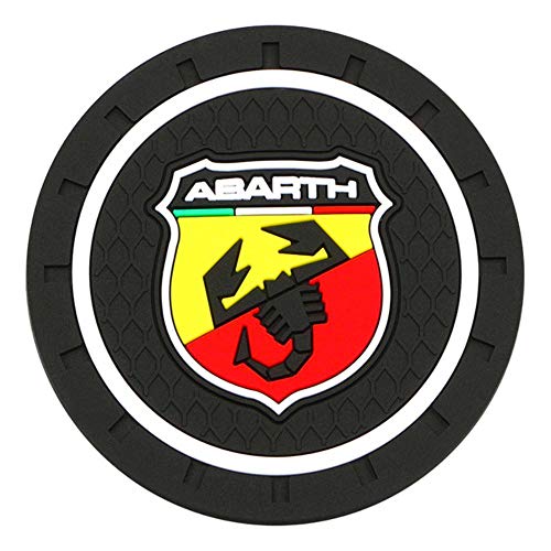 1 / 2PCS Car-Styling Abarth Emblem decoración PVC Car antideslizante Mat Mat Case para Fiat Abarth Punto 124/125/500 Accesorios para coche, 1pcs