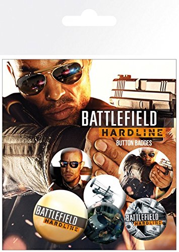 1art1 Battlefield Hardline, Soldados, Gaming, 4 X 25mm & 2 X 32mm Chapas Set De Chapas (15x10 cm) Y 1x Pegatina Sorpresa