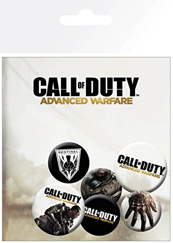 1art1 Call of Duty, Advanced Warfare, 4 X 25mm & 2 X 32mm Chapas Set De Chapas (15x10 cm) Y 1x Pegatina Sorpresa