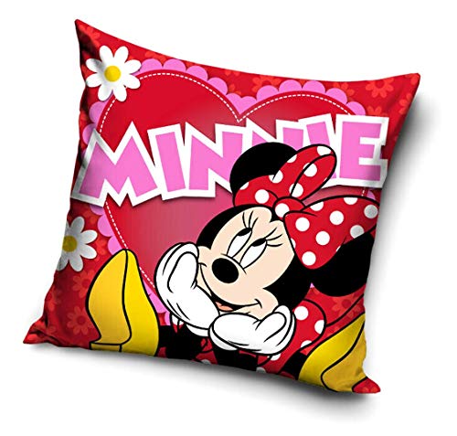 2 fundas de almohada en Juego con Disney Mickey y Minnie Mouse Diseño – 40 x 40 cm