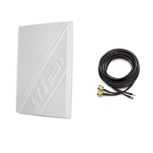 3G/4G LTE 14dBi Outdoor Panel Antenna 800-2600MHz + Duplex Cable 10m