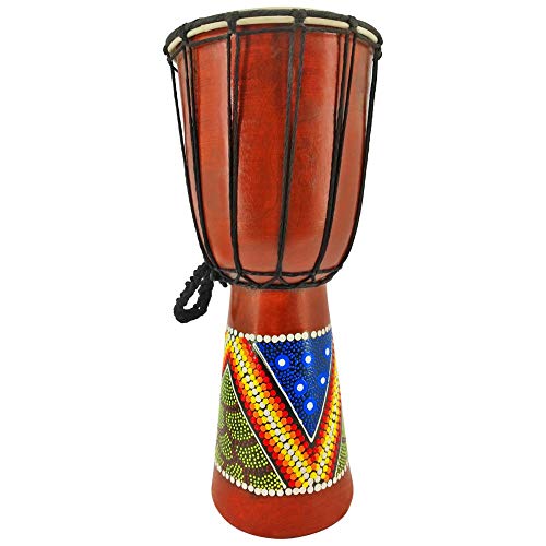 40 cm 50 cm 60 cm 70 cm Djembe Tambor Bongo Madera Buen Sonido Pintado Un Tamaño 40 cm Djembe Trommel Bongo Holz