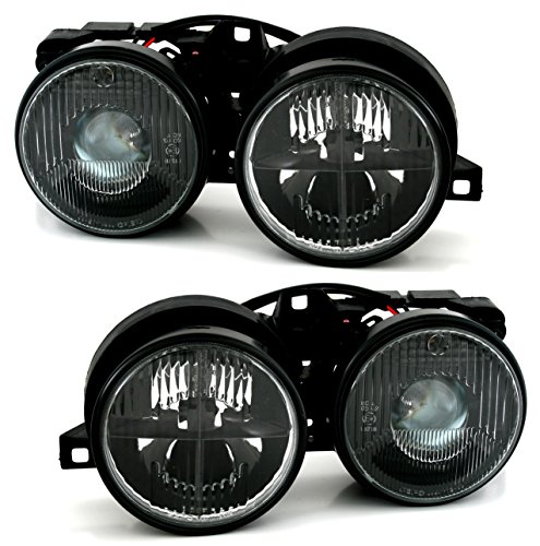 AD Tuning DEPO - Juego de Faros Delanteros con Cruz para 3 E30, Color Negro