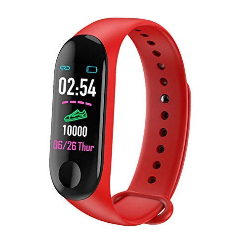 Aemiy Inteligente Pulsera 0.96in TFT Pantalla Ritmo Cardíaco Deporte Impermeable Control del Sueño Reloj - Rojo