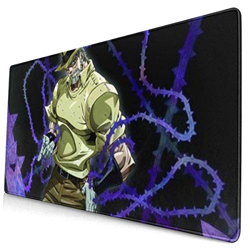 Alfombrilla de Ratón Grande Jojos Bizarre Adventure Stardust Crusaders Anime Gaming Mouse Pad XXL Superficie Suave y Impermeable con Base de Goma Antideslizante 800X300X3 mm