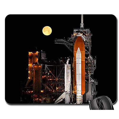 Alfombrillas para ratón - Transbordador Espacial Discovery Night Full Moon Shuttle