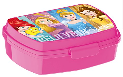 ALMACENESADAN, 0416, Sandwichera Rectangular Multicolor Disney Princesas Adventure, 15x10x5,5 cms