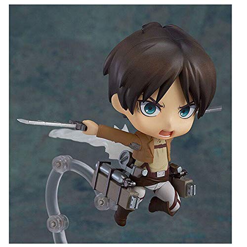 Aoemone Attack On Titan Eren Jaeger Q Versión Nendoroid De Las Figuras De Acción Juguete con Cara Reemplazable Y Articulaciones Móviles/Modelo De Personaje De Anime/Decoración De Escritorio