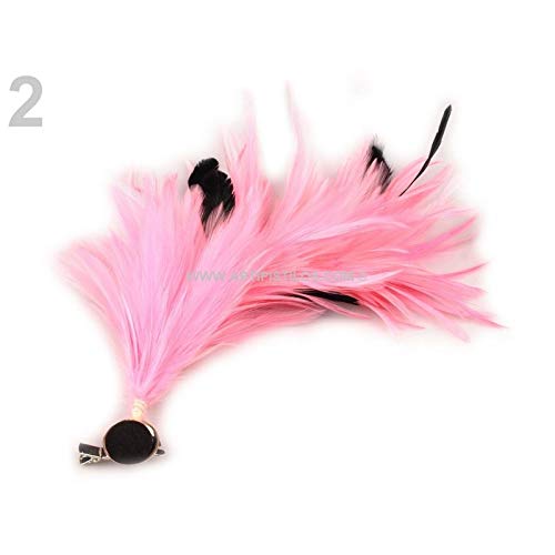 Artipistilos® Montaje De Plumas 27 Cms. - 27 De Largo X 12 Cms. Aprox. De Ancho, Rosa - Montajes