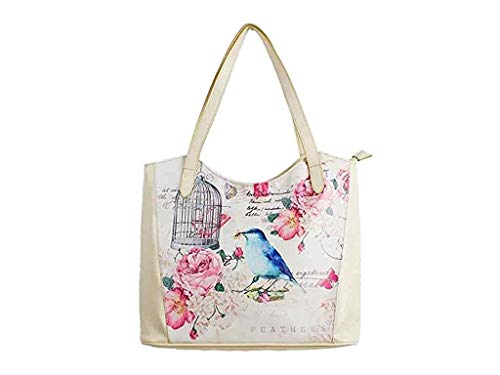 bb klostermann Niña/Mujer Shoppertasche con Motivo 40x30x11cm - Jaula para Pájaros, 40x30x11cm