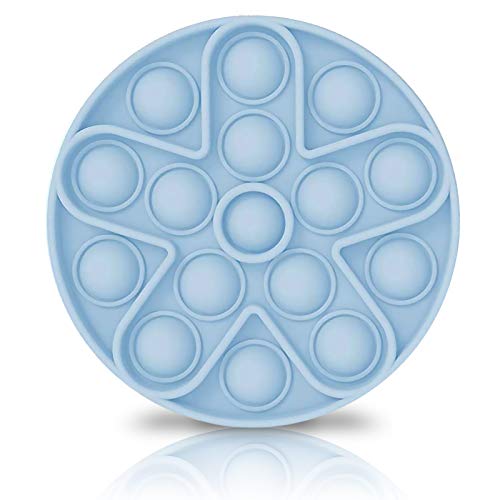 Bdwing Silicona Sensorial Fidget Juguete, Push Pop Bubble Sensory Toy, Autismo Necesidades Especiales Aliviador del Antiestrés del Juguetes para Niños Adultos Relajarse (Blue)