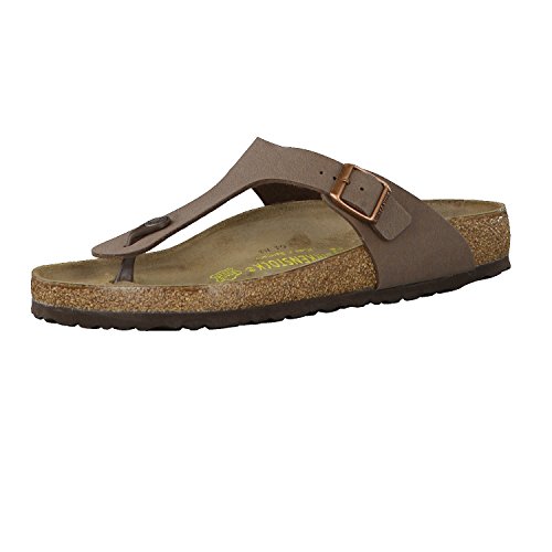 Birkenstock Gizeh, Chanclas para Mujer, Marrón Mocca Nubuk, 38 EU