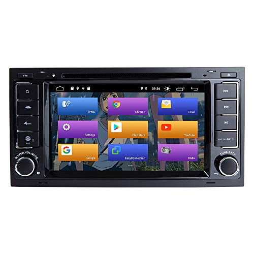 BOOYES para VW Volkswagen Touareg T5 Transporter Android 10.0 Double DIN 7" Reproductor de DVD para automóvil Multimedia Navegación GPS Radio automática Estéreo Auto Auto Play TPMS OBD WiFi Dab SWC