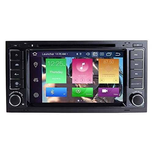 BOOYES para VW Volkswagen Touareg T5 Transporter Android 10.0 Octa Core 4GB RAM 64GB ROM 7"Reproductor de DVD para Coche Radio Estéreo Sistema GPS Soporte Auto Auto Play/TPMS/OBD / 4G WiFi/Dab