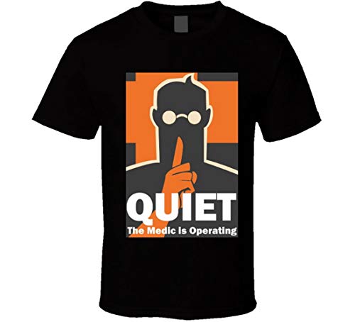 Camiseta de videojuegos de Medic Team Fortress 2 TF2 Negro Negro ( L