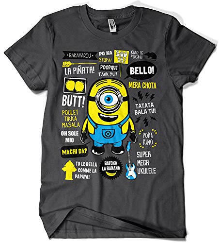 Camisetas La Colmena 2821-Minion Famous Quotes (Olipop)