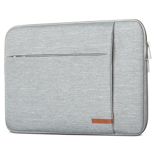 CASEZA Funda Portátil 13-13.3 Pulgadas Gris - Bolsa London Portátil ASUS Acer Microsoft DELL Lenovo Surface Book y Otros - Funda de Ultrabook 13" / 13.3" Resistente al Agua con Dos Bolsillos