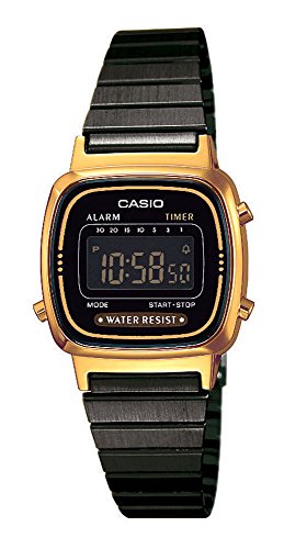 Casio Reloj Digital para Mujer de Cuarzo con Correa en Acero Inoxidable LA670WEGB-1BEF