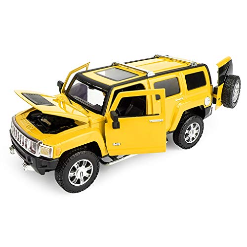 CCJW Escala 1:24 Hummer H3 Modelo De Automóvil De Fundición A Presión Simulación De Juguete De Adornos De Juguete, 19.3x8x7.5 CM