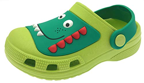 ChayChax Zuecos Unisex Niños Lindo Sandalias de Playa y Piscina Infantil Niña Niño Antideslizante Zapatillas Verano Zapatos de Jardín Agua, Verde, 27/28 EU