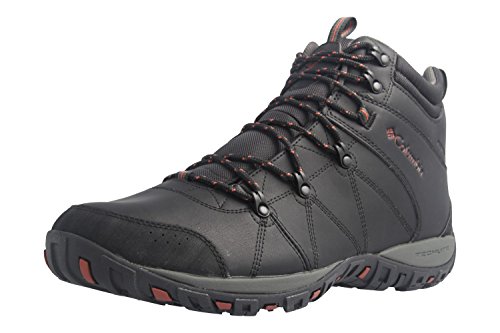 Columbia Peakfreak Venture Mid Waterproof Omni-Heat Zapatos para hombre , Negro(Black, Sanguine), 44 EU