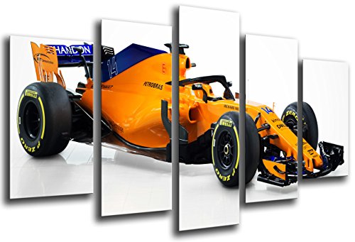 Cuadro Fotográfico Formula 1 Coches, McLaren mcl33 Mclaren F1 2018, Fernando Alonso, Stoffel Vandoorne Tamaño total: 165 x 62 cm XXL