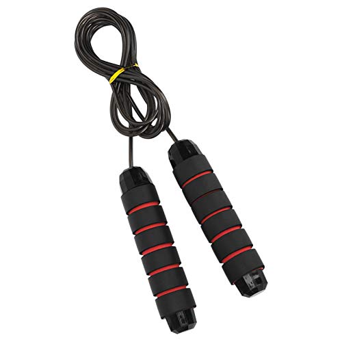 Cuerda para saltar con peso Mango de material de espuma Cuerda para saltar a prueba de humedad para entretenimiento(Wire skipping rope)