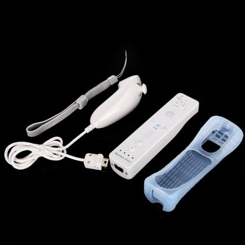 DBPOWER Mando Wii con Regulador de Nunchuk para Nintendo Wii / Wii U, Blanco