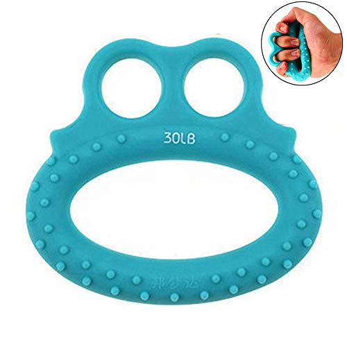 DC CLOUD Antebrazo Entrenamiento Fortalecedor De Mano Finger Grip ejercitador Entrenador de Fuerza de Agarre de Mano Mano Equipo de Ejercicio 30-Blue,11cm-9.7cm