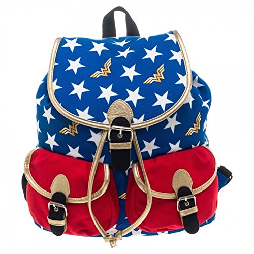 DC Comics Mochila Original Con Licencia Wonder Woman Estrellas Mochila Escolar mochila