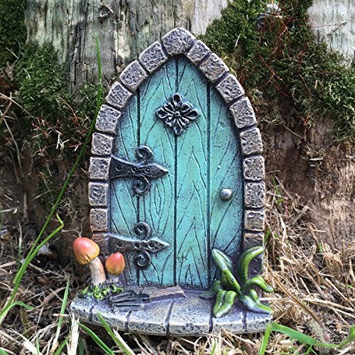 Decoración para árbol de jardín, diseño de en forma de puerta de duende, elfo o hada, accesorio extravagante y divertido, 9 cm de alto