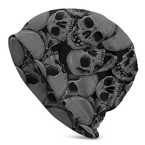 deyhfef A Lot of Skulls - Gorro de punto para mujer, diseño de calavera