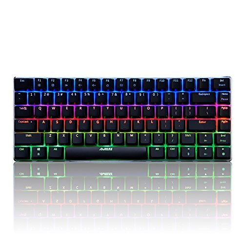 Docooler AJAZZ AK33 Mechanical Gaming Keyboard E-Sport Keyboard 82 Teclas USB Wired Blue Switches Anti-Ghosting para PC Portátil Ordenador Portátil Escritorio (Interruptor Verde)