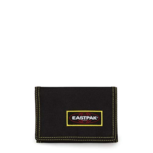 Eastpak Crew Single Monedero, 13 Cm, Kontrast Lime (Negro)