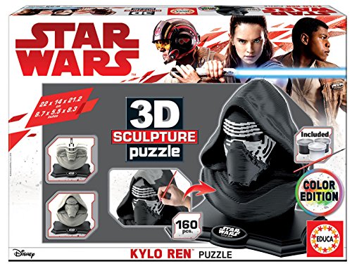 Educa- Star Wars-Kylo REN 3D Sculpture Puzzle, Multicolor (17802)