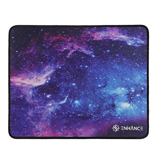 ENHANCE Alfombrilla De Ratón Grande para Juegos XL - Alfombrilla De Ratón Grande, Costuras Antidesgaste, Base De Goma Antideslizante, Seguimiento De Alta Precisión - Serie Voltaic (Galaxy)